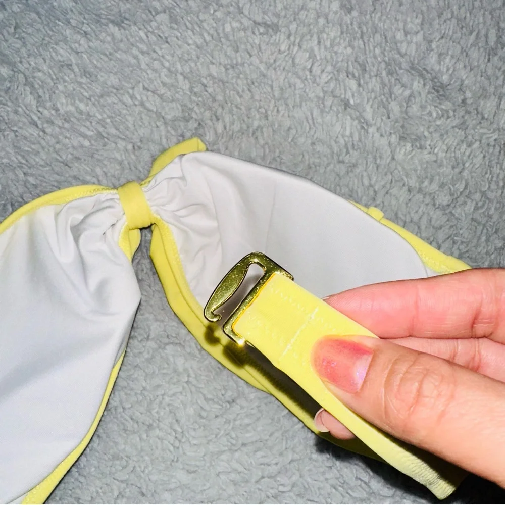 Yellow Bandeau Bikini Top